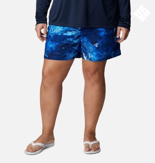 Women's Columbia PFG Tidal II Shorts Blue | Plus Size CA-A64L5